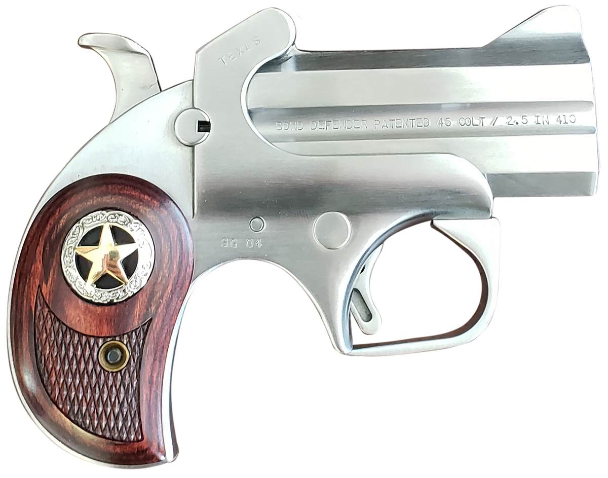 Bond Arms BARD Rustic Defender 45 Colt/410 Bore 3" 2-Rd Derringer - Stainless/Rosewood