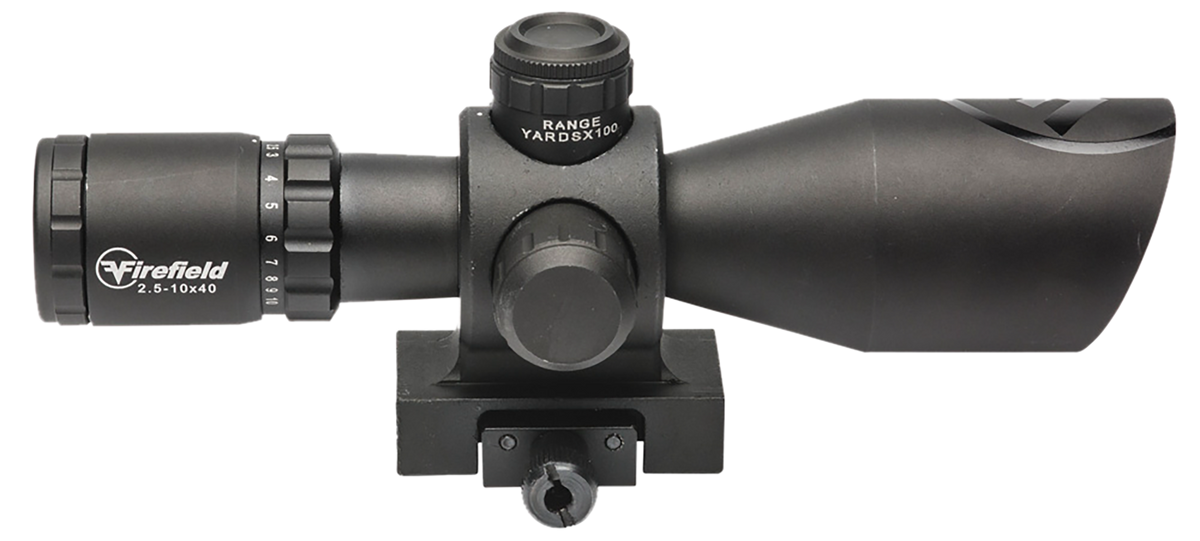 Firefield Barrage 2.5-10x40mm Illuminated Red/Green Mil-Dot Reticle Riflescope - Matte Black