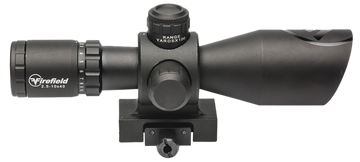 Firefield Barrage 2.5-10x40mm Illuminated Red/Green Mil-Dot Reticle Riflescope - Matte Black