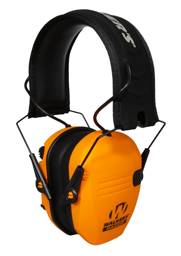 Walkers Game Ear Razor Slim Electronic Muff 23 dB Over the Head Blaze Orange/Black Polymer