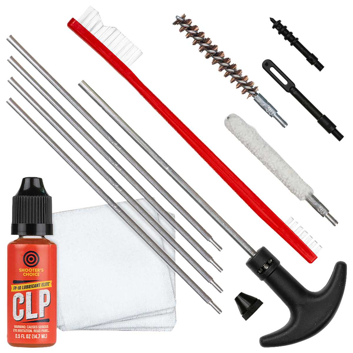 Shooters Choice SHFSRK30 Gun Rod Cleaning Kit 30 Caliber 13-Piece Rifle