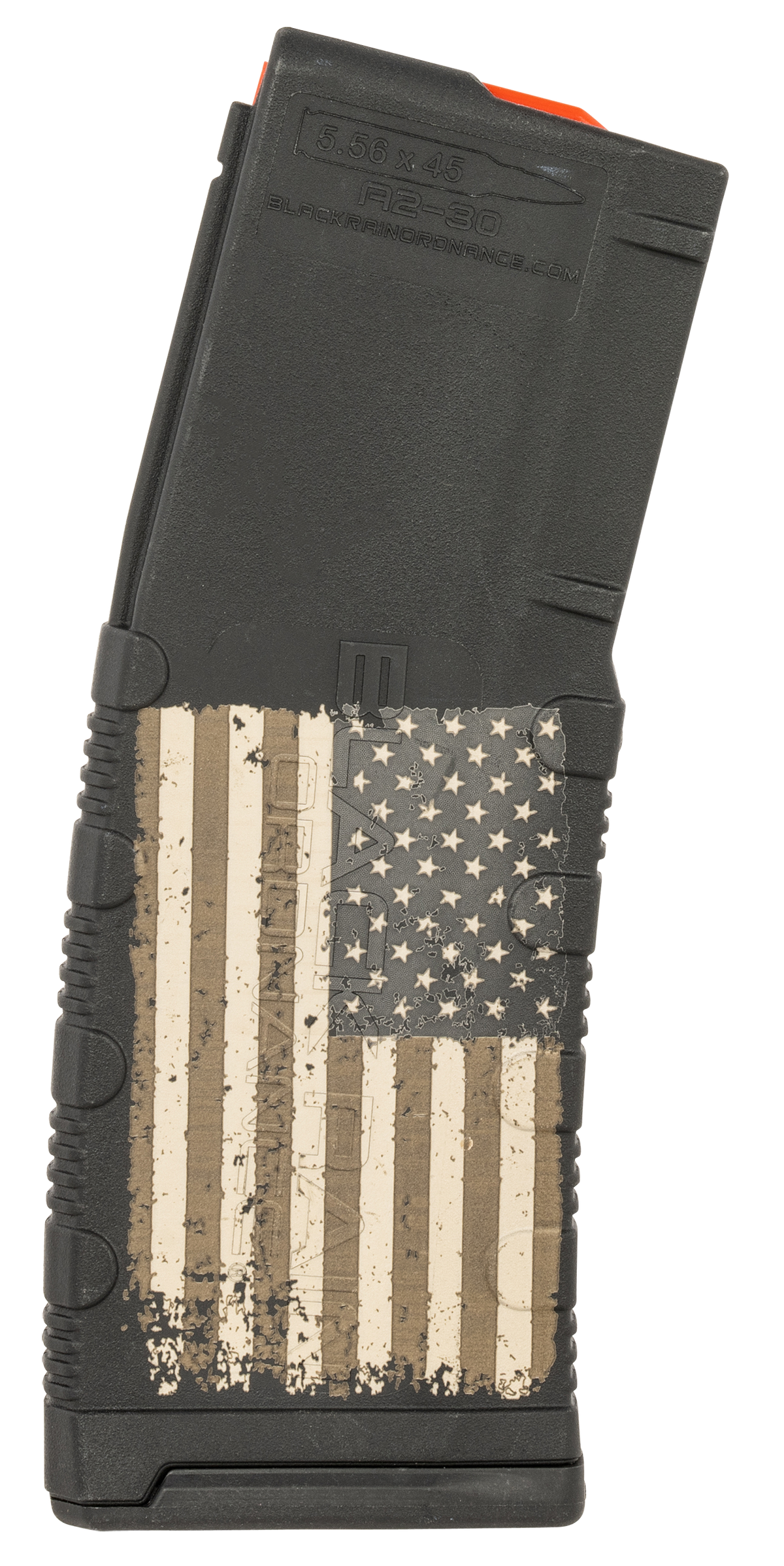Black Rain Ordnance MAG30AMFLAG 223 Rem/5.56x45mm NATO 30-Rd Polymer AR-15 Magazine - American Flag Engraving