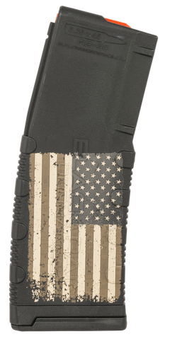 Black Rain Ordnance MAG30AMFLAG 223 Rem/5.56x45mm NATO 30-Rd Polymer AR-15 Magazine - American Flag Engraving