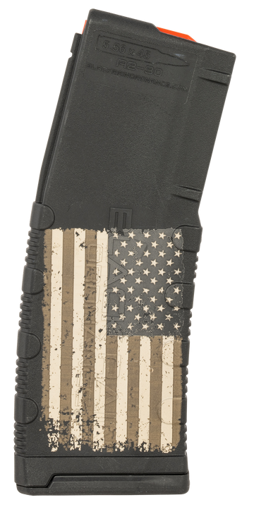 Black Rain Ordnance MAG30AMFLAG 223 Rem/5.56x45mm NATO 30-Rd Polymer AR-15 Magazine - American Flag Engraving