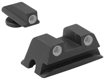 Meprolight Tru-Dot Walther PPS/PPX/Creed Fixed Night Sight Set - Green Tritium White Outline