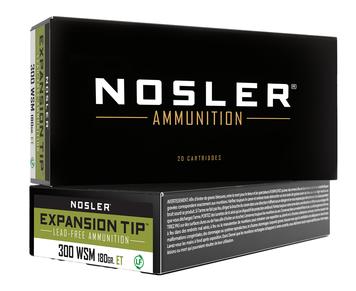 Nosler E-Tip 300 WSM 180gr Lead-Free 20-Rd/Box - Box or Case