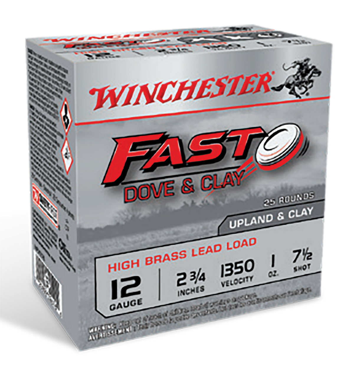Winchester Ammo Fast Dove & Clay High Brass 12 Gauge 2.75" 1 oz 7.5 Shot 25 Rd - Box or Case