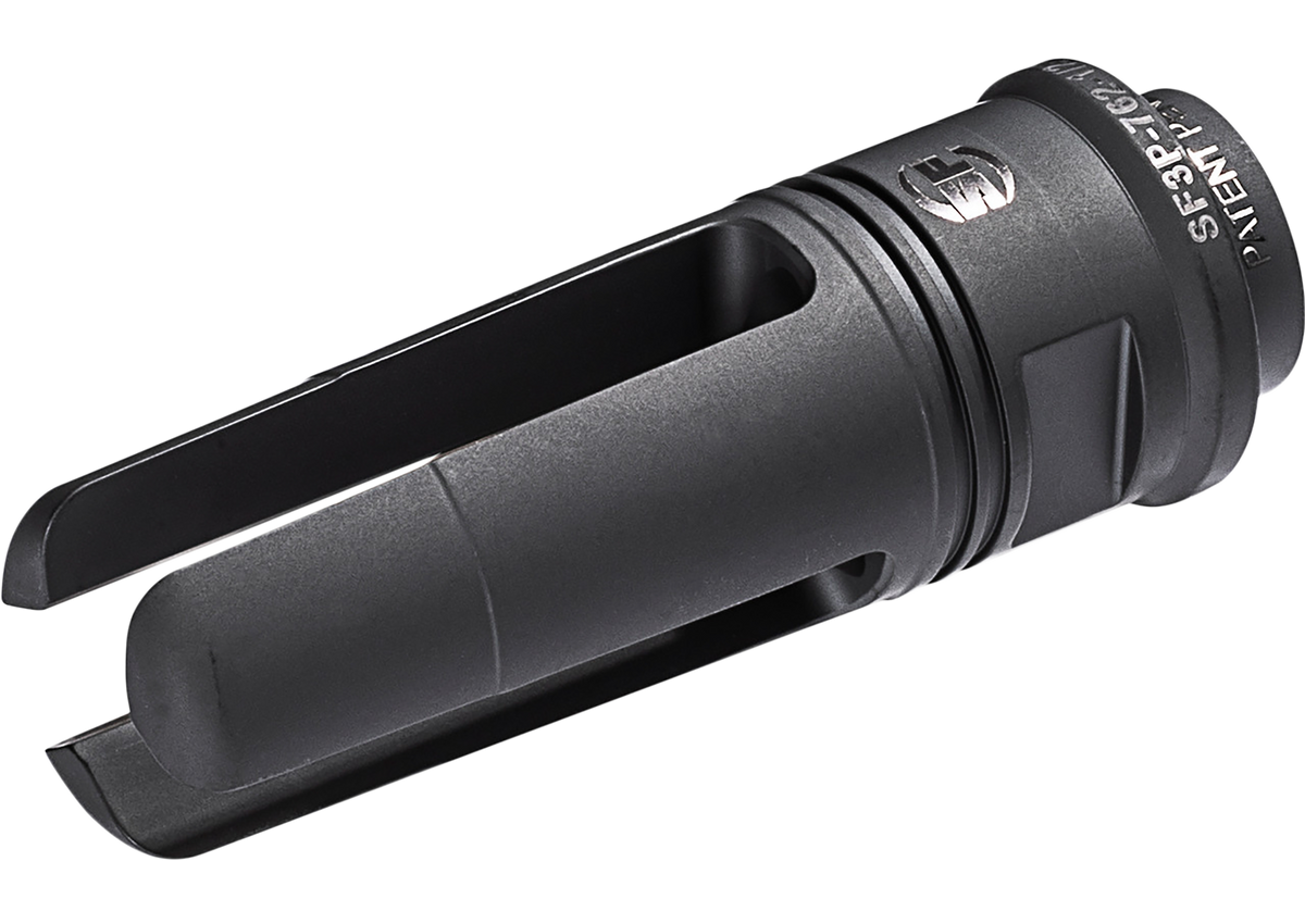 Surefire SOCOM 3-Prong Flash Hider 7.62mm AR-10 5/8x24 Black DLC Stainless Steel 2.6"