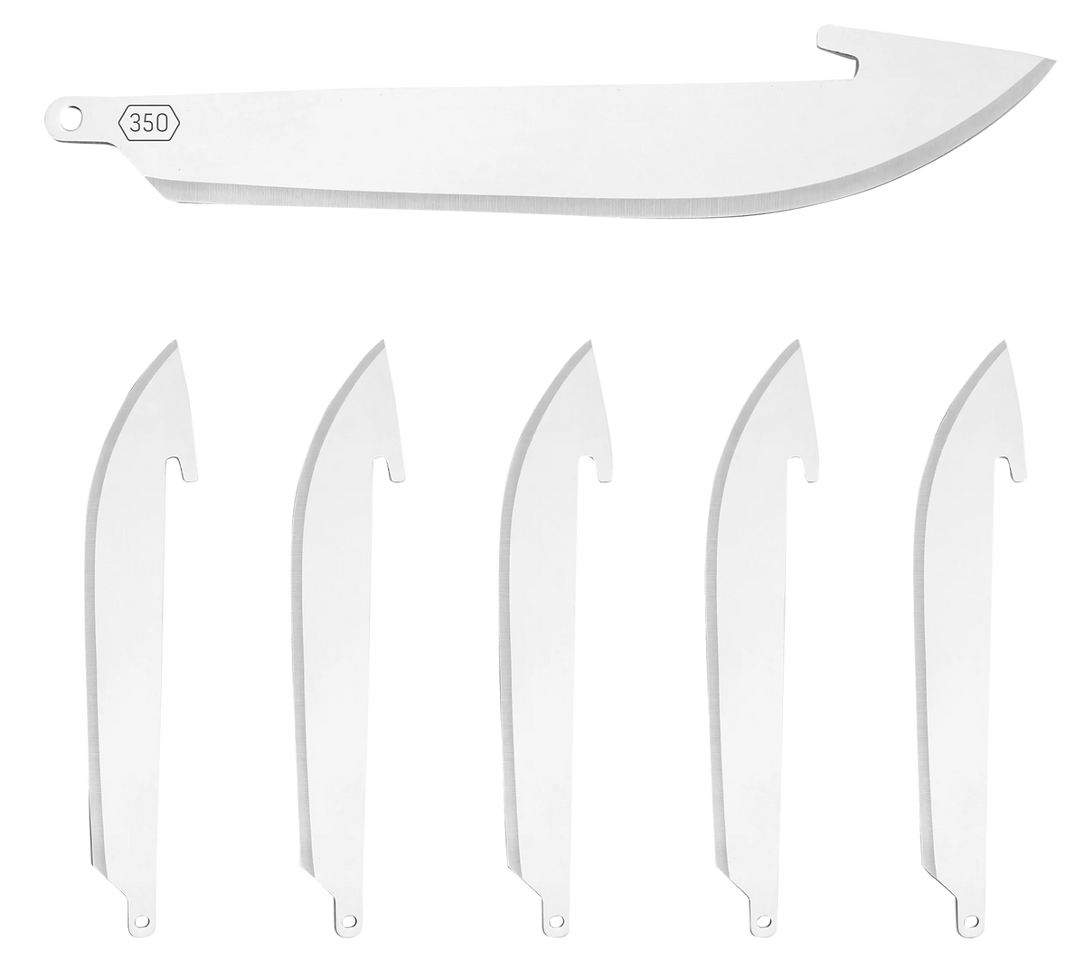 Outdoor Edge RazorLite RR6 Replacement Blades 3.50" Drop Point Plain 420J2 SS 6-Pack