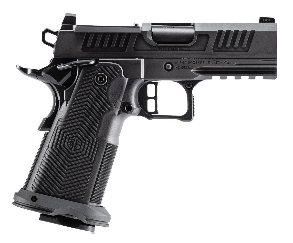 Alpha Foxtrot AF1911 Romulus 9mm Luger 3.5" 20+1 Semi-Auto Pistol - Black DLC - Standard