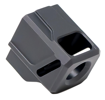 Faxon Firearms EXOS-523 9mm Pistol Compensator for Glock 43 1/2x28 Black Anodized Aluminum