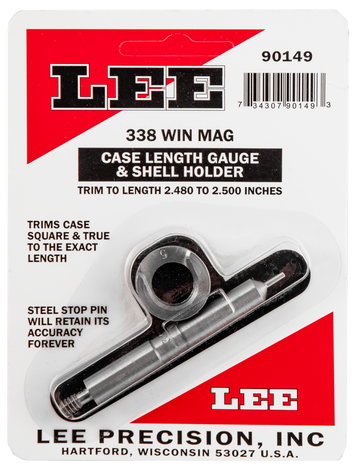 Lee 90149 Case Length Gauge 338 Win Mag w/ Shell Holder