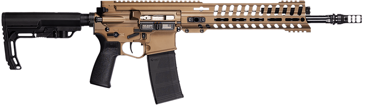 Patriot Ordnance Factory P-415 Edge 5.56 NATO 13.75" 30+1 Semi-Auto Rifle - Burnt Bronze
