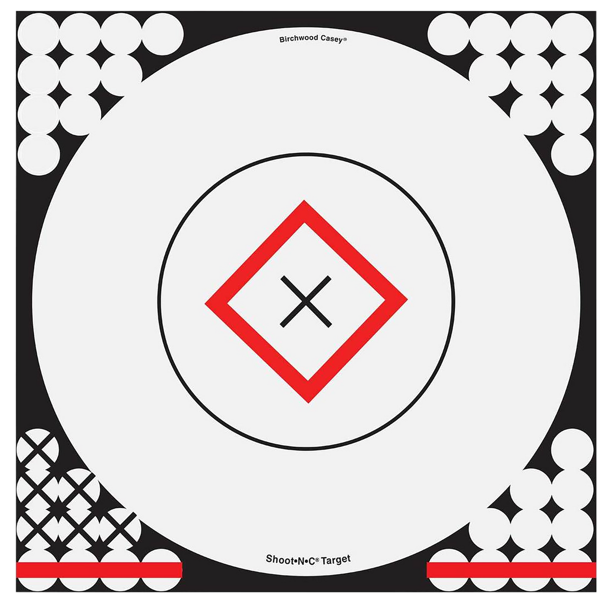 Birchwood Casey Shoot-N-C Reactive Target 17.25" Bullseye Paper Black/Red/White 5 Pack