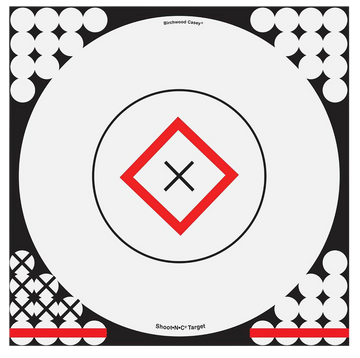 Birchwood Casey Shoot-N-C Reactive Target 17.25" Bullseye Paper Black/Red/White 5 Pack