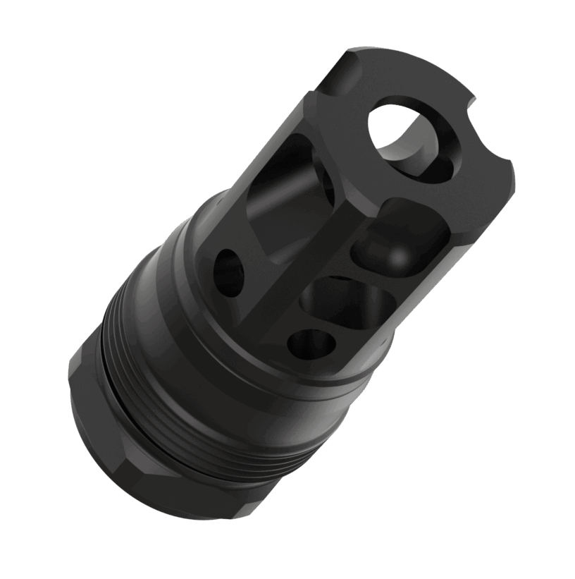 Liberty Precision Machine Liberty Bell Muzzle Brake 1/2x28 Black Nitride 1.70"