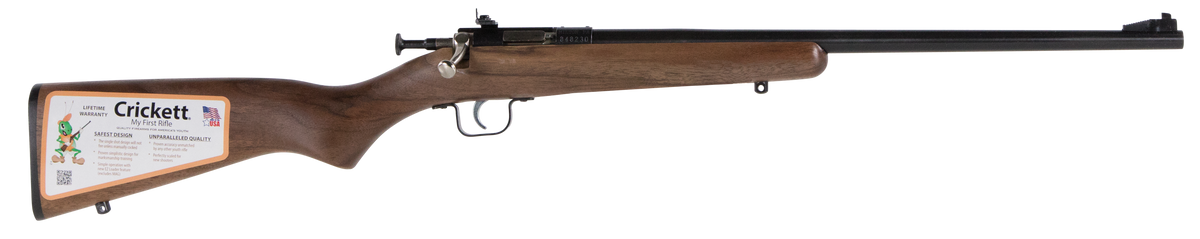 Crickett KSA2338 Youth 22 WMR 16.12" 1-Rd Bolt Action Rifle - Walnut Stock