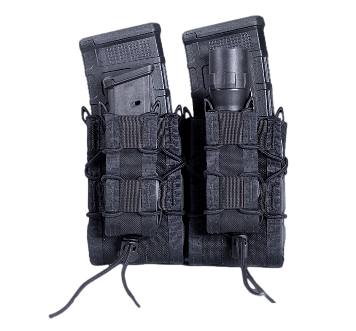 High Speed Gear 11DD02BK TACO Double Decker Black Nylon MOLLE Mag Pouch