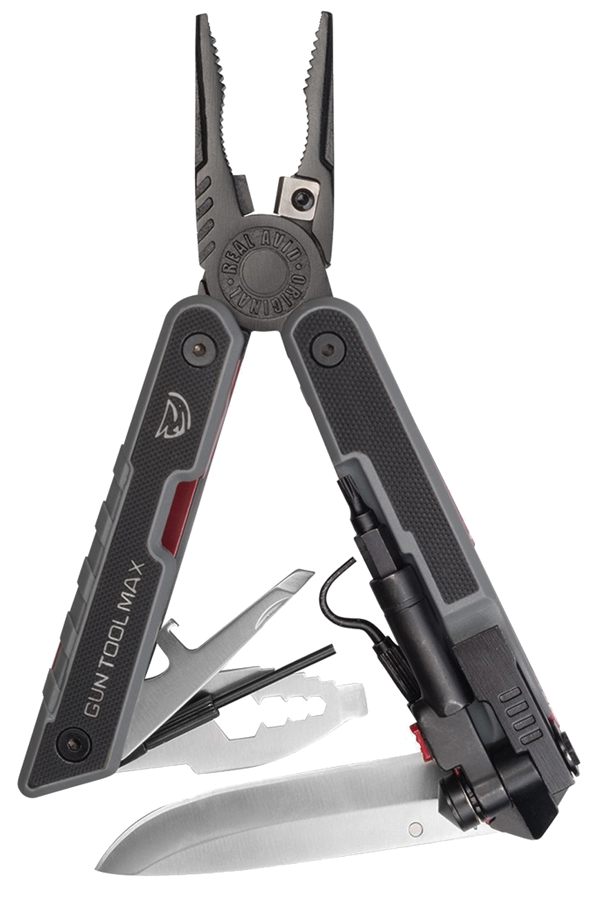 Real Avid Gun Tool Max 3.25" 440 Stainless Drop Point G10 Black Handle