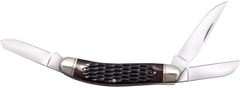 Cold Steel Gentleman's Stockman 2"/2.10"/2.50" Folding 3-Blade Clip/Sheepsfoot/Spey Plain 8Cr13MoV Brown Jigged Bone