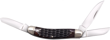 Cold Steel Gentleman's Stockman 2"/2.10"/2.50" Folding 3-Blade Clip/Sheepsfoot/Spey Plain 8Cr13MoV Brown Jigged Bone