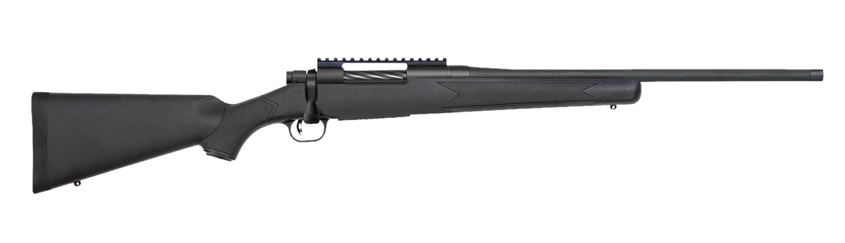 Mossberg Patriot Carbine 7mm PRC 20" 3+1 Bolt-Action Rifle - Threaded Bull Barrel, Black Synthetic Stock