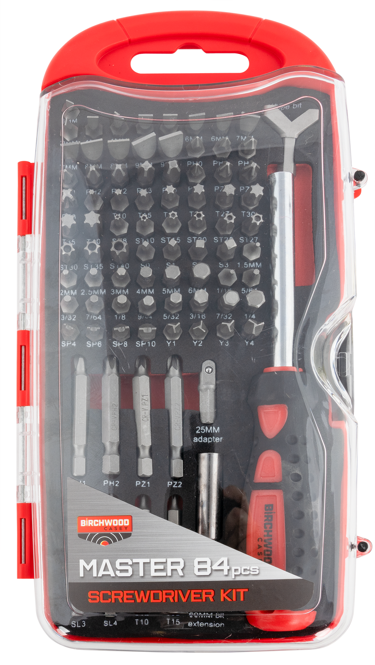 Birchwood Casey DLXSDS Master Screwdriver Kit 84-Piece Slotted/Phillips/Torx/Hex
