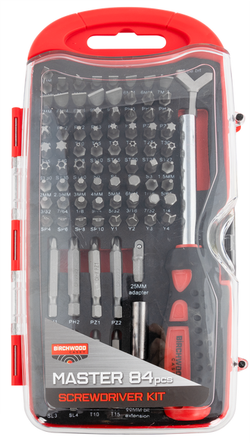 Birchwood Casey DLXSDS Master Screwdriver Kit 84-Piece Slotted/Phillips/Torx/Hex