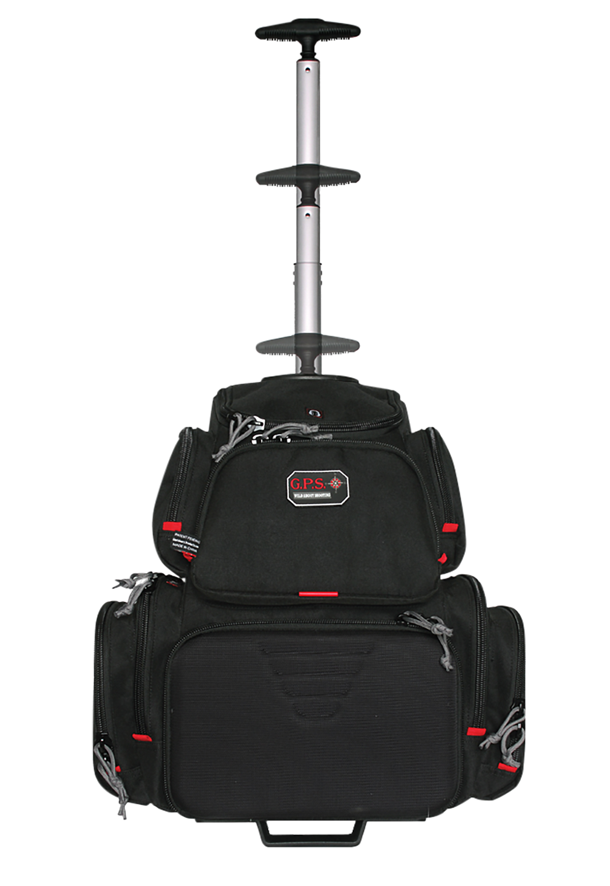 G*Outdoors 1711ROBP Handgunner Rolling Range Backpack Black 600D Polyester 4 Handguns