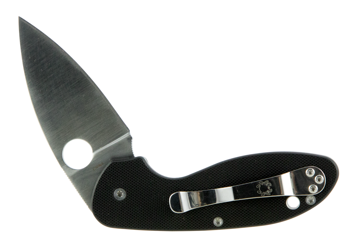 Spyderco Efficient 2.98" 8Cr13MoV Drop Point Plain Edge Black G10 Folding Knife