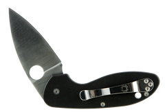 Spyderco Efficient 2.98" 8Cr13MoV Drop Point Plain Edge Black G10 Folding Knife