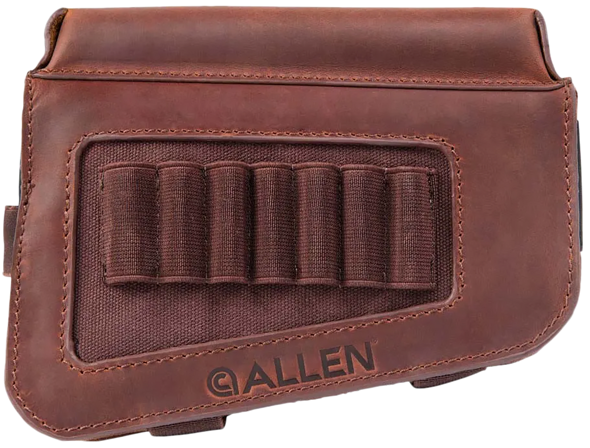 Allen 8519 Westcliff Leather Buttstock Cartridge Carrier 7-Rd - Raised Cheek Piece