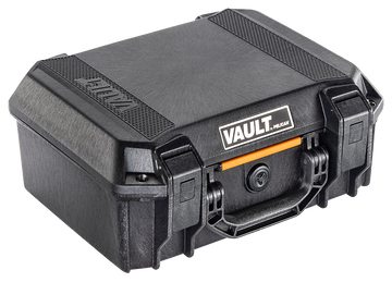 Pelican VCV200 Vault Medium Handgun Case 14x10x5.5 Black Polymer - Holds 2 Handguns