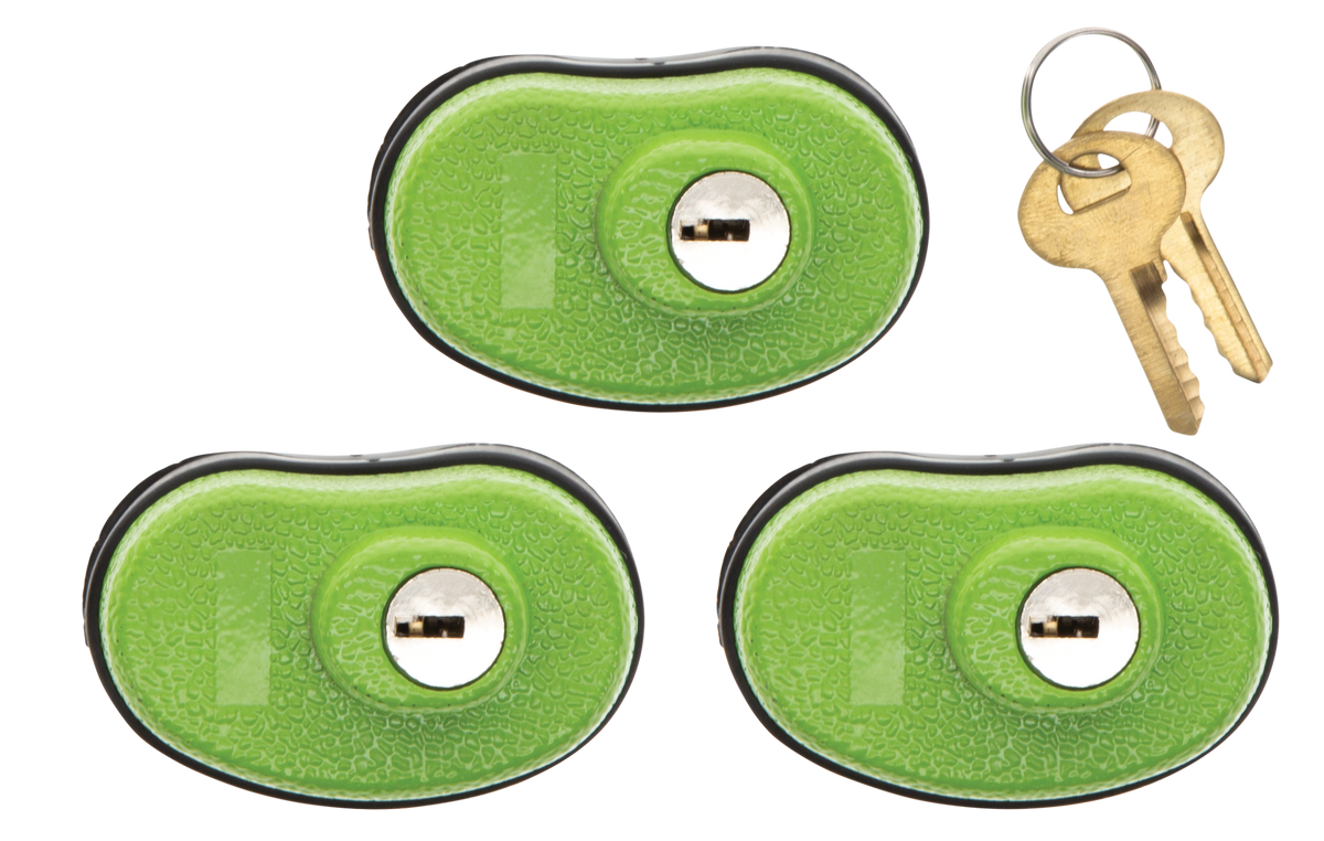 Lockdown 1118825 Keyed Trigger Lock Green Rubber 3 Pack - Universal Fit