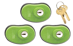 Lockdown 1118825 Keyed Trigger Lock Green Rubber 3 Pack - Universal Fit
