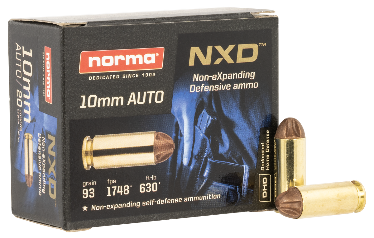 Norma Ammunition Self Defense NXD 10mm Auto 93gr 20 Rd Box - Box or Case