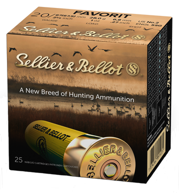 Sellier & Bellot SB20BSA Hunting 20 Gauge 2.63" 1 oz #2 Buckshot 25 Rd/Box - Box or Case
