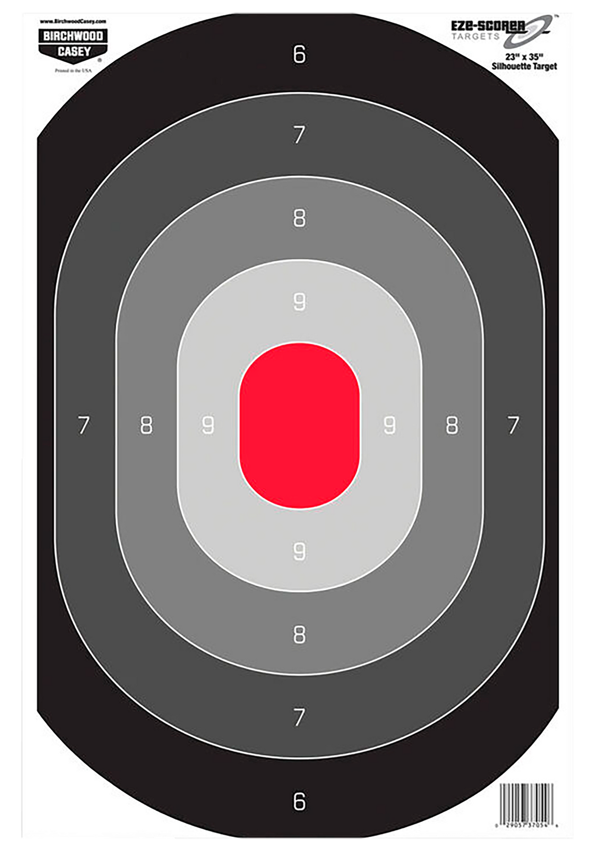 Birchwood Casey EZE-Scorer Silhouette Paper Target 23" x 35" 100 Per Pkg