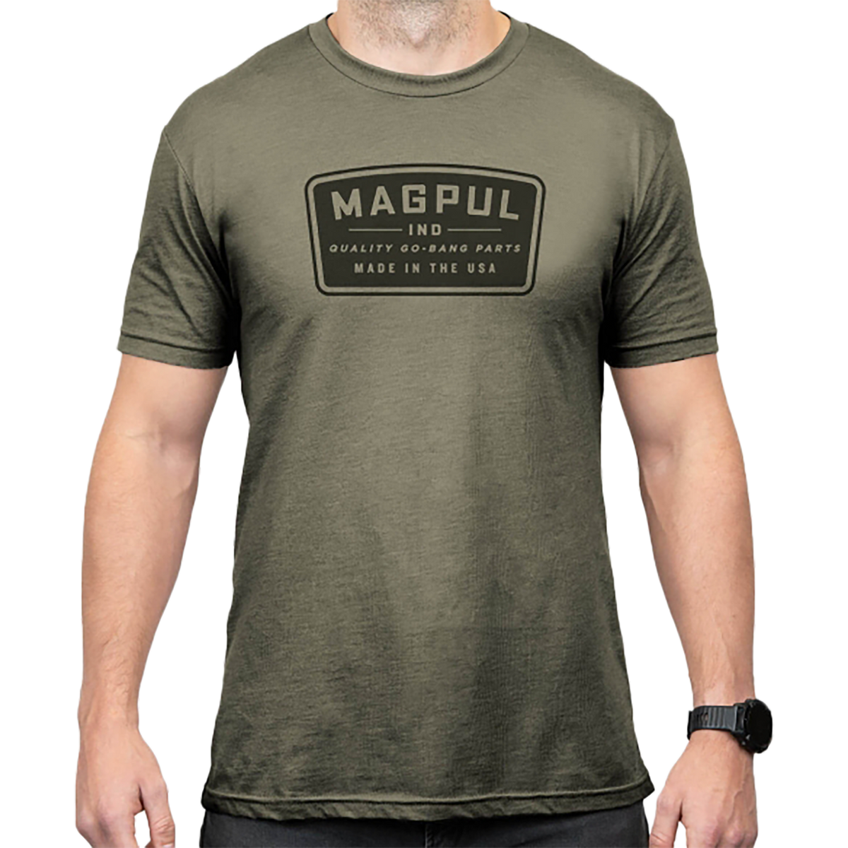 Magpul Industries Go Bang Parts Olive Drab Heather Cotton/Polyester Short Sleeve T-Shirt - Large