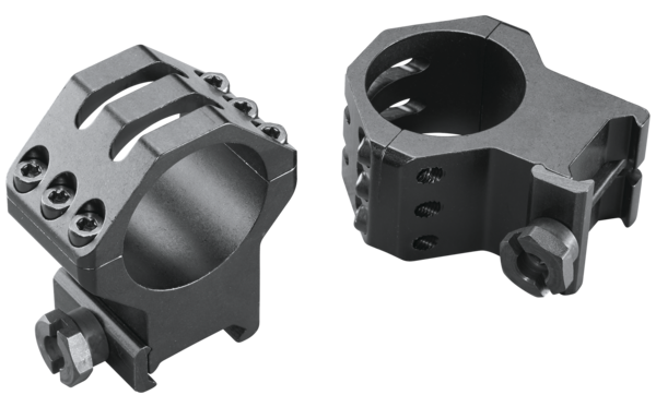 Weaver Mounts Six-Hole Skeleton Rings 30mm Extra High Matte Black