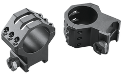 Weaver Mounts Six-Hole Skeleton Rings 30mm Extra High Matte Black
