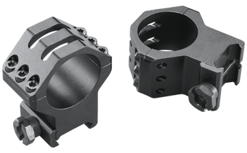 Weaver Mounts Six-Hole Skeleton Rings 30mm Extra High Matte Black