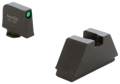Ameriglo GL810 Optic Compatible Sight Set for Glock 2XL Tall - Green Tritium Black Outline Front / Black Rear