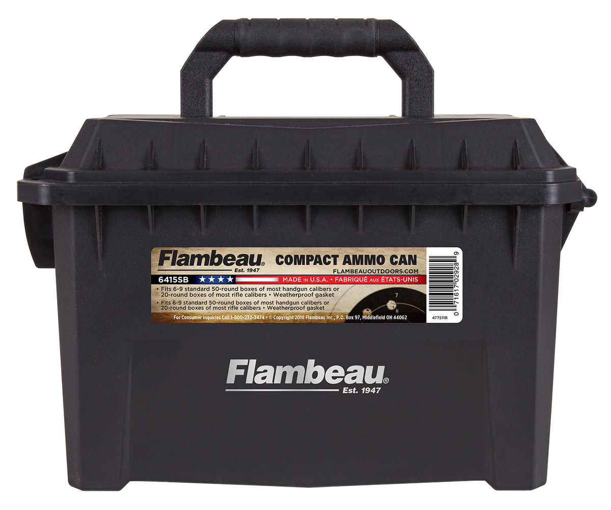 Flambeau 6415SB Compact Ammo Can .223 Rem/5.56 NATO Black Polymer - Waterproof