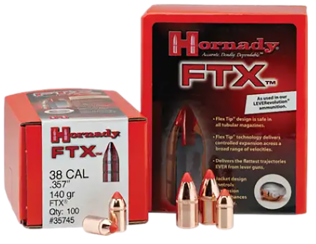 Hornady FTX 45 Cal .452 200 gr Polymer Tip Reloading Bullets - 50/Box