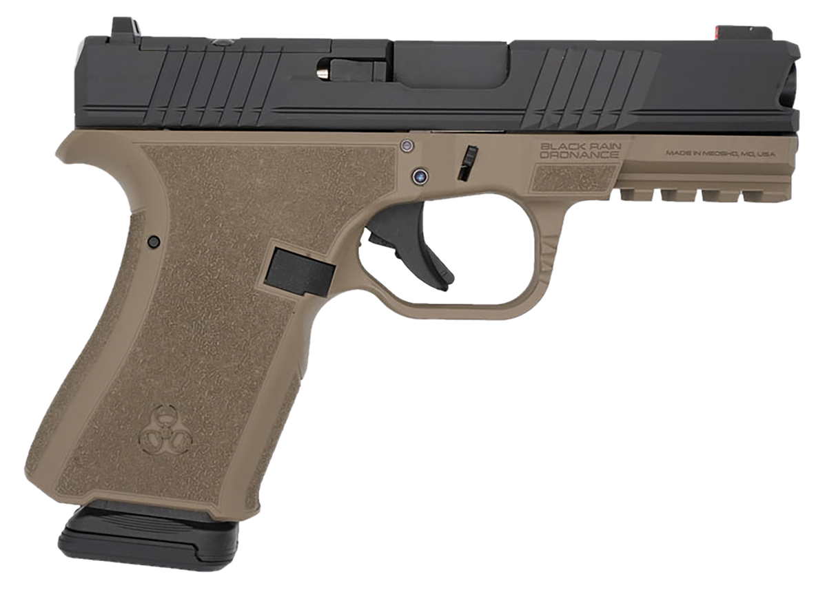 Black Rain Ordnance Frontline Compact 9mm Luger 4" 15+1 Semi-Auto Pistol - FDE/Black