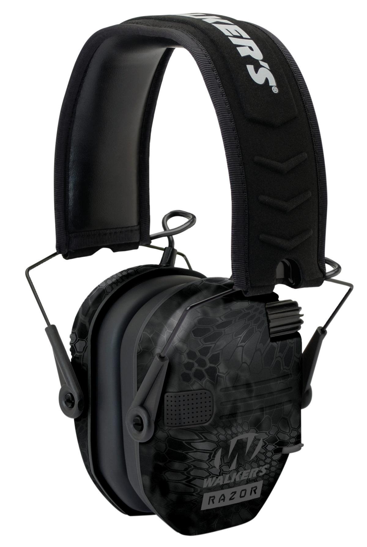 Walkers Game Ear Razor Slim Electronic Muff 23 dB Over the Head Typhoon Camo/Black Polymer