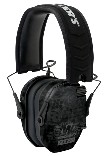 Walkers Game Ear Razor Slim Electronic Muff 23 dB Over the Head Typhoon Camo/Black Polymer