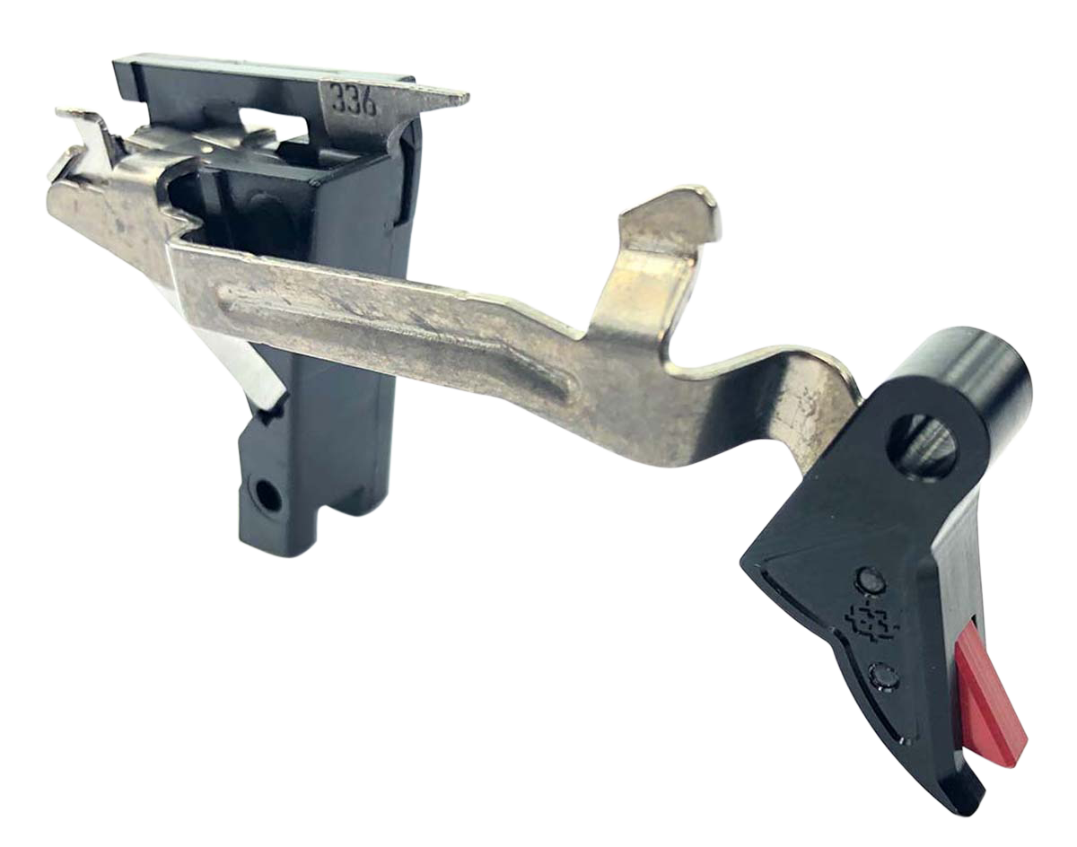 Cross Armory CRGTDI Drop-In Flat Trigger w/ Bar 3.50 lbs Glock Gen 1-4 - Black/Red Finish