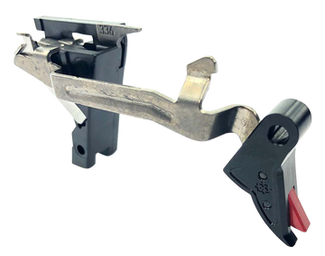 Cross Armory CRGTDI Drop-In Flat Trigger w/ Bar 3.50 lbs Glock Gen 1-4 - Black/Red Finish